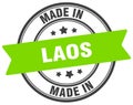 Made in Laos round sign. Made in Laos stamp Royalty Free Stock Photo