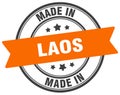 Made in Laos round sign. Made in Laos stamp Royalty Free Stock Photo