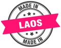 Made in Laos round sign. Made in Laos stamp Royalty Free Stock Photo