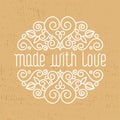 made with love- decorative element, emblem