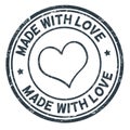 Made with love grunge rubber stamp Royalty Free Stock Photo