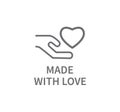 Made with Love Handmade Line Icon