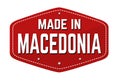 Made in Macedonia label or sticker