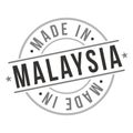 Made in Malaysia Quality Original Stamp Design Vector Art Round. Seal national product badge vector.