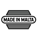 Made in Malta label on white