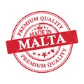 Made in Malta, Premium Quality grunge printable sticker