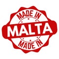 Made in Malta sign or stamp