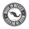 Made in Mexico Map Quality Original Stamp. Design Vector Art Seal Badge Illustration. Royalty Free Stock Photo