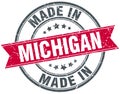 Made in Michigan red round stamp