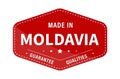 MADE IN MOLDAVIA, guarantee quality. Label, sticker or trademark. Vector illustration