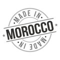 Made in Morocco Quality Original Stamp Design Vector Art Tourism Souvenir Round.