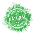 Made with natural ingredients grunge rubber stamp,  illustration Royalty Free Stock Photo