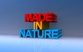 Made in nature on blue Royalty Free Stock Photo