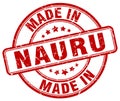 made in Nauru red grunge stamp