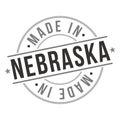 Made in Nebraska Quality Original Stamp Design Vector Art. Seal badge national product vector.