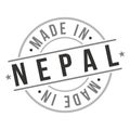 Made In Nepal Stamp Logo Icon Symbol Design. Seal BAdge National Product Vector.