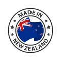 Made in New Zealand icon. Stamp sticker. Vector illustration