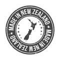 Made in New Zealand Quality Original Stamp map. Design Vector Art Seal Badge illustration.