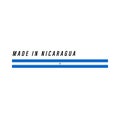 Made in Nicaragua, badge or label with flag isolated