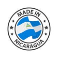 Made in Nicaragua icon. Stamp sticker. Vector illustration