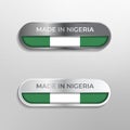 Made in Nigeria Label, Symbol or Logo Luxury Glossy Grey and White 3D Illustration