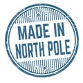 Made in North Pole grunge rubber stamp