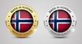 Made in Norway graphics and labels set Royalty Free Stock Photo