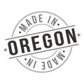 Made In Oregon America Travel Stamp Logo Icon Symbol Design Object Seal Badge Vector. Royalty Free Stock Photo