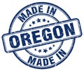 Made in Oregon blue grunge stamp