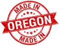 Made in Oregon red round stamp