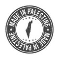 Made in Palestine Symbol Stamp. Silhouette Icon Map. Design Grunge Vector. Product Export Seal.