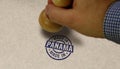 Made in Panama stamp and stamping