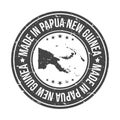 Made in Papua New Guinea Symbol. Silhouette Icon Map. Design Grunge Vector. Product Export Seal. Royalty Free Stock Photo