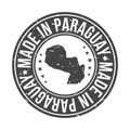 Made in Paraguai Quality Original Stamp Map. Design Vector Art Seal Badge illustration.