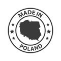 Made in Poland icon. Stamp sticker. Vector illustration