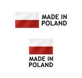Made in Poland Label, Vector Tag template