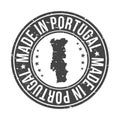 Made in Portugal Map. Quality Original Stamp Design Vector Art Seal badge Clip Art.