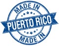 Made in Puerto Rico blue round stamp