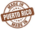 Made in Puerto Rico brown grunge stamp