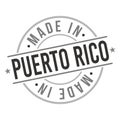 Made In Puerto Rico. Stamp Rectangle Map. Logo Icon Symbol. Design Certificated.