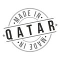 Made In Qatar Stamp Logo Icon Symbol Design. Seal National Product Badge Vector.