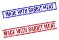 Rubber Textured MADE WITH RABBIT MEAT Stamps with Double Lines