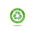 Made of recycled materials icon with shadow Royalty Free Stock Photo