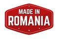 Made in Romania label or sticker