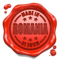 Made in Romania - Stamp on Red Wax Seal.