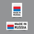 Made in Russia label flag