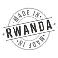 Made in Rwanda Quality Original Stamp Design Vector Art Tourism Souvenir Round Seal National Product Badge.