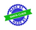 MADE BY SANTA CLAUS Bicolor Clean Rosette Template for Watermarks