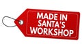 Made in Santa`s workshop label or price tag