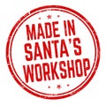 Made in Santa`s workshop sign or stamp Royalty Free Stock Photo